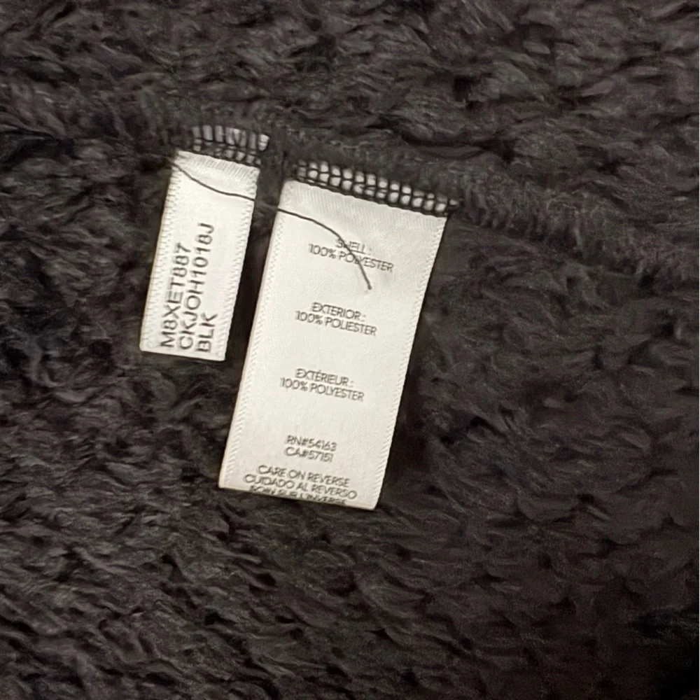 Calvin Klein Black Plush Fleece Full-Zip Jacket Size S - Picture 10 of 10